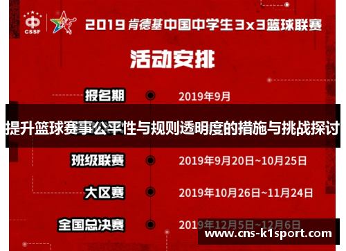 提升篮球赛事公平性与规则透明度的措施与挑战探讨 提升篮球赛事公平性与规则透明度的措施与挑战探讨